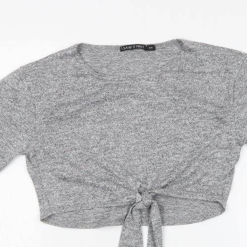 I SAW IT FIRST Womens Grey   Basic T-Shirt Size S