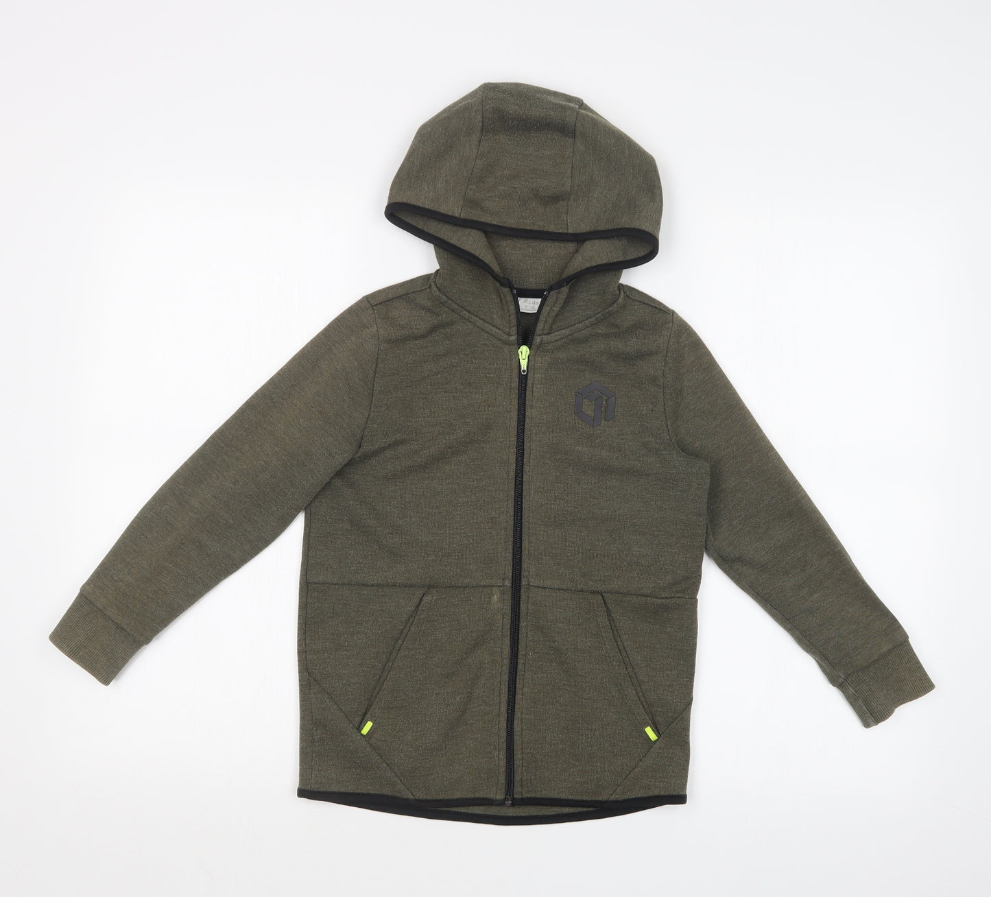F&F Boys Green   Full Zip Jumper Size 7-8 Years