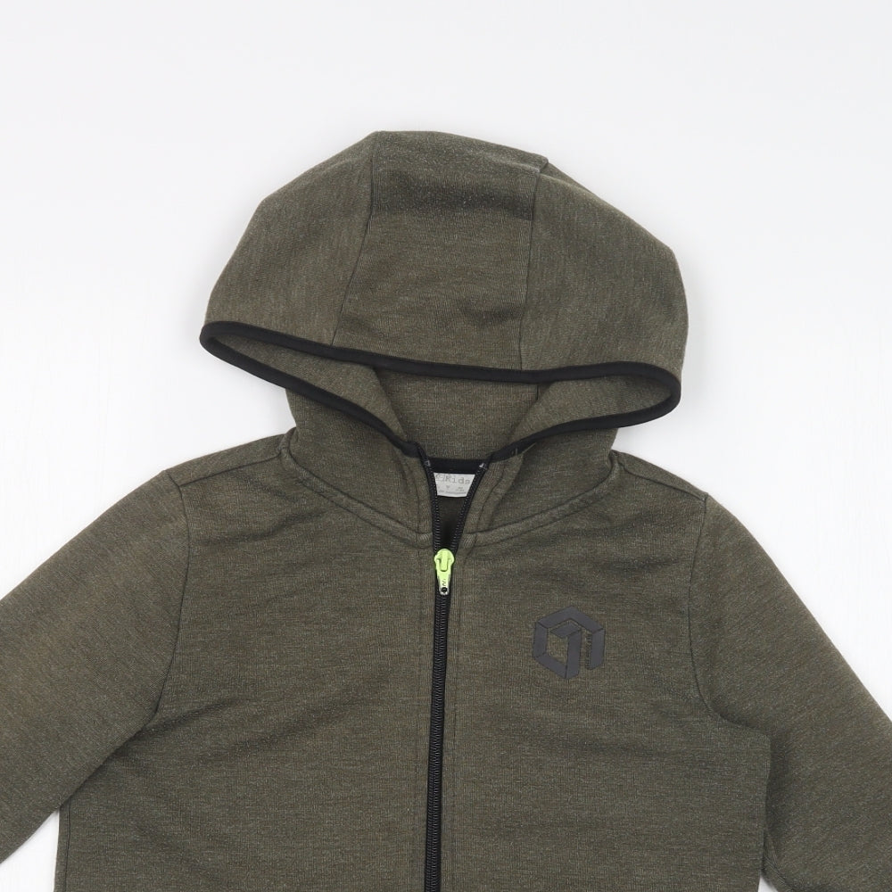 F&F Boys Green   Full Zip Jumper Size 7-8 Years