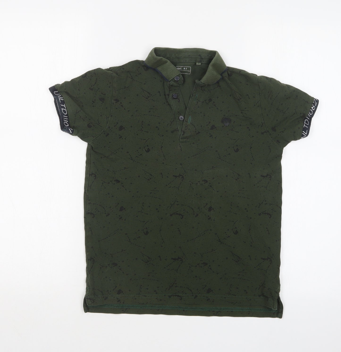 NEXT Boys Green Geometric  Basic Polo Size 10 Years