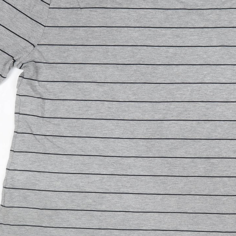 White Stuff Womens Grey Striped  Basic T-Shirt Size 12