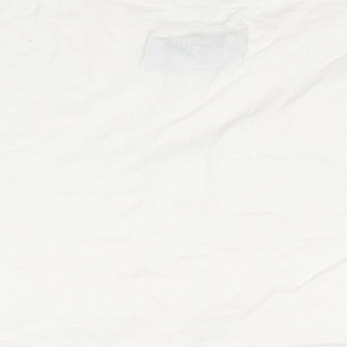 PRETTYLITTLETHING Womens White   Cropped T-Shirt Size S