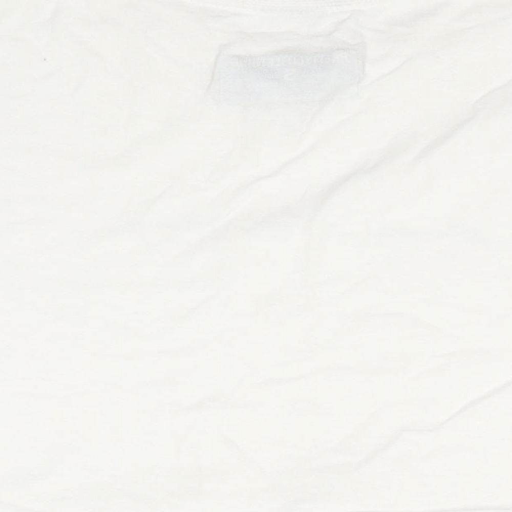 PRETTYLITTLETHING Womens White   Cropped T-Shirt Size S