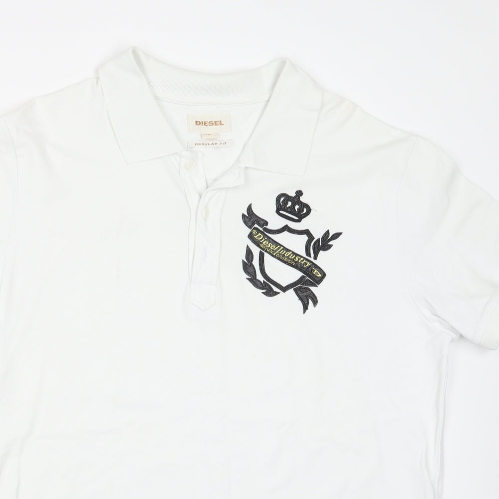 Diesel Mens White    Polo Size L