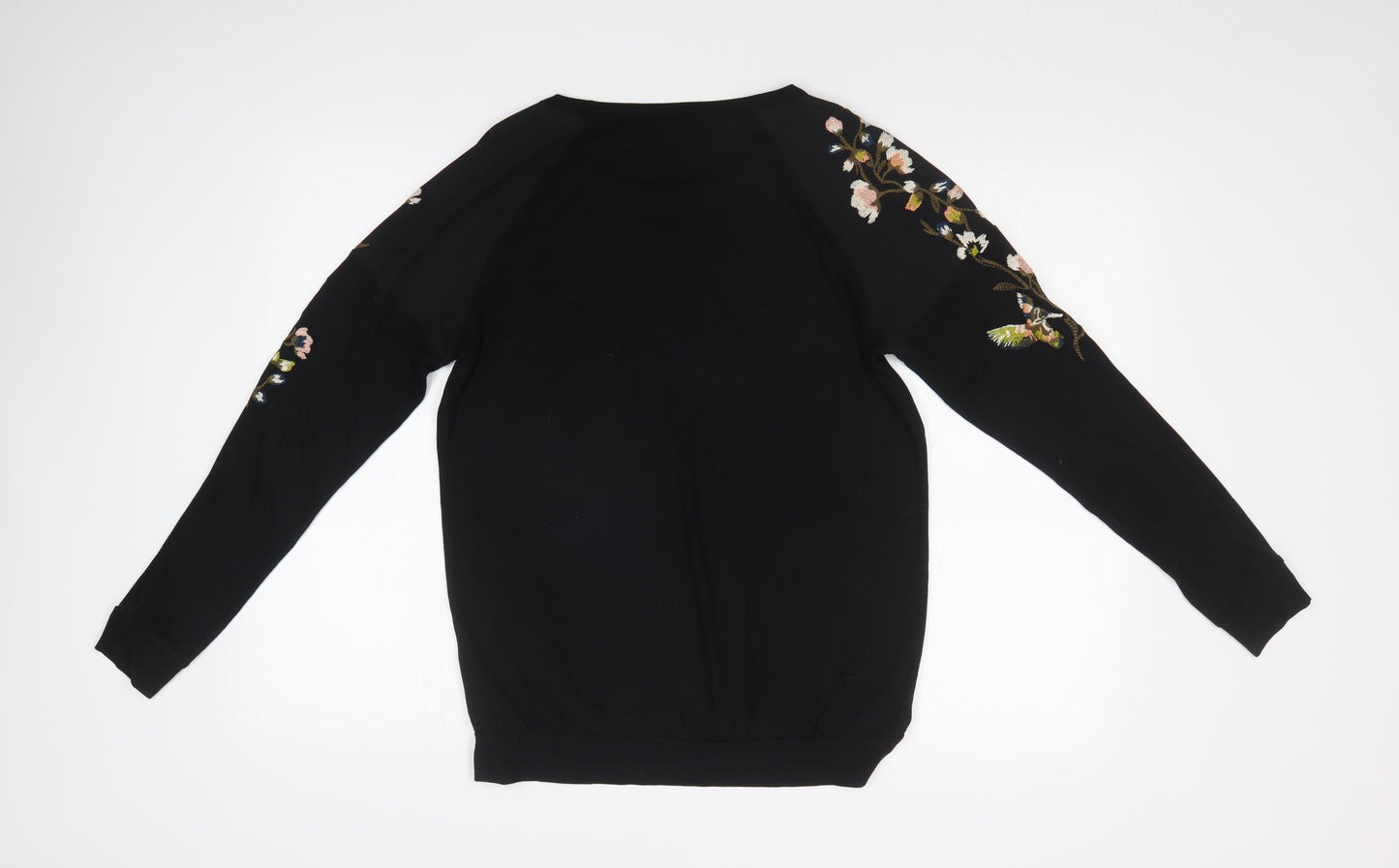 NEXT Womens Black Floral  Basic T-Shirt Size 10