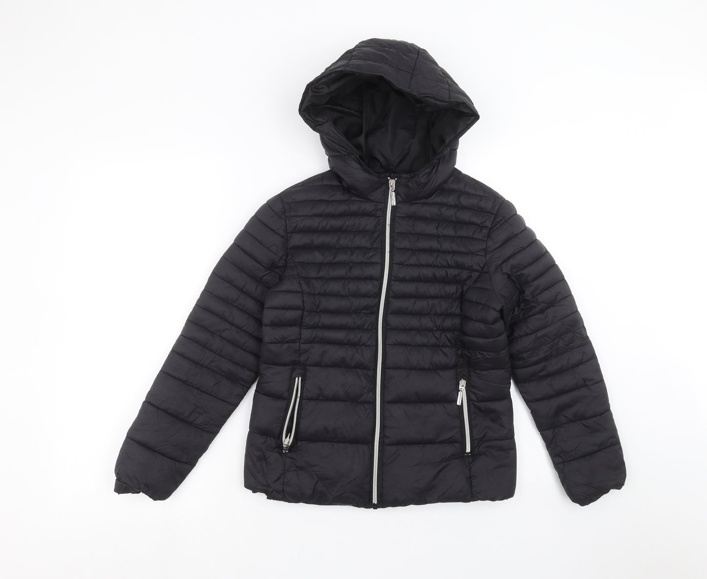 New Look Girls Black   Puffer Jacket Coat Size 9 Years