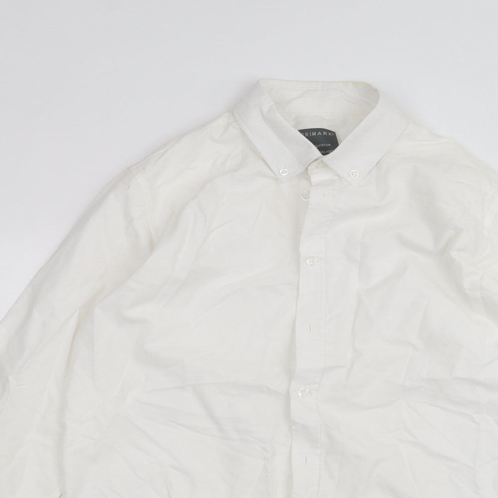 Primark Boys White   Basic Button-Up Size 13-14 Years