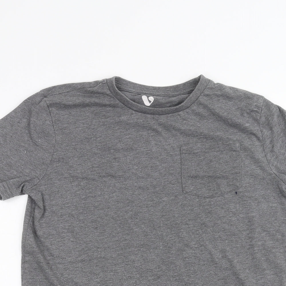 Very Boys Grey   Basic T-Shirt Size 13 Years