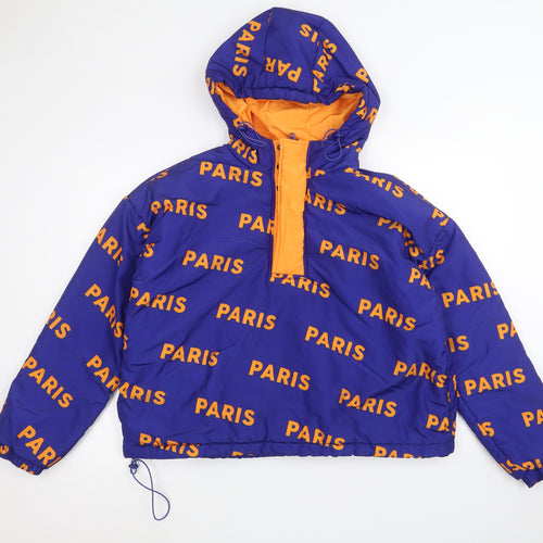 FOREVER 21 Womens Blue   Parka Coat Size L