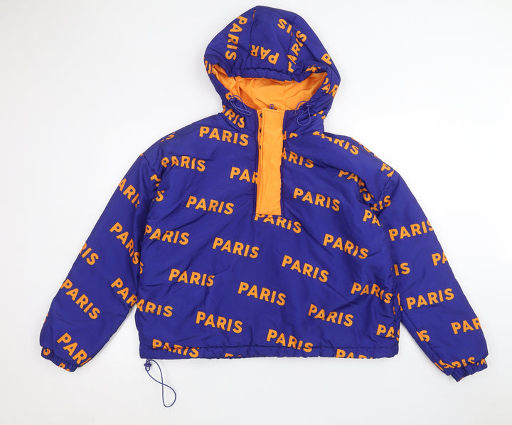 FOREVER 21 Womens Blue   Parka Coat Size L
