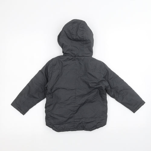 M&Co Boys Black   Parka Coat Size 2-3 Years