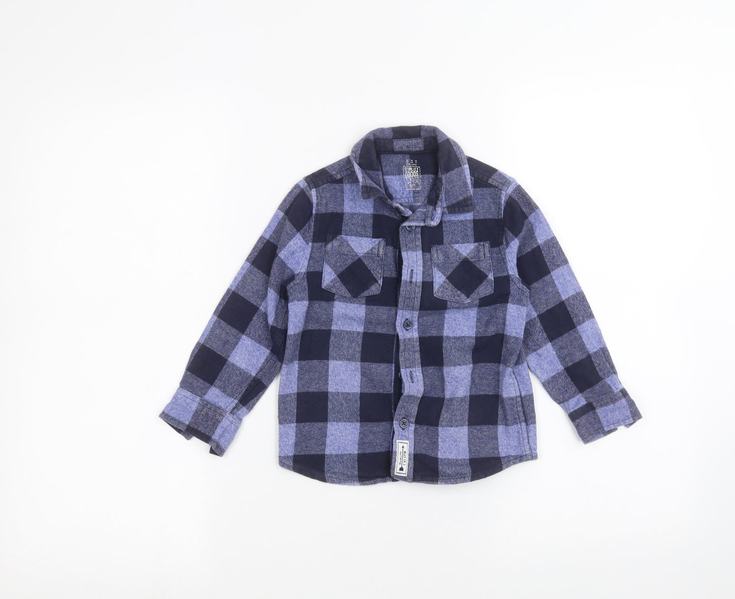 F&F Boys Blue   Basic Button-Up Size 3-4 Years