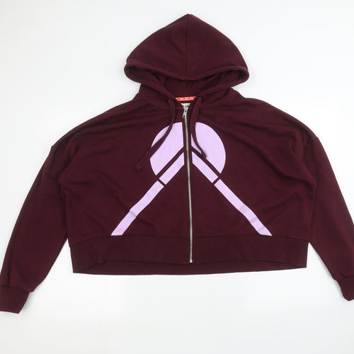 HIIT Womens Red   Full Zip Hoodie Size L