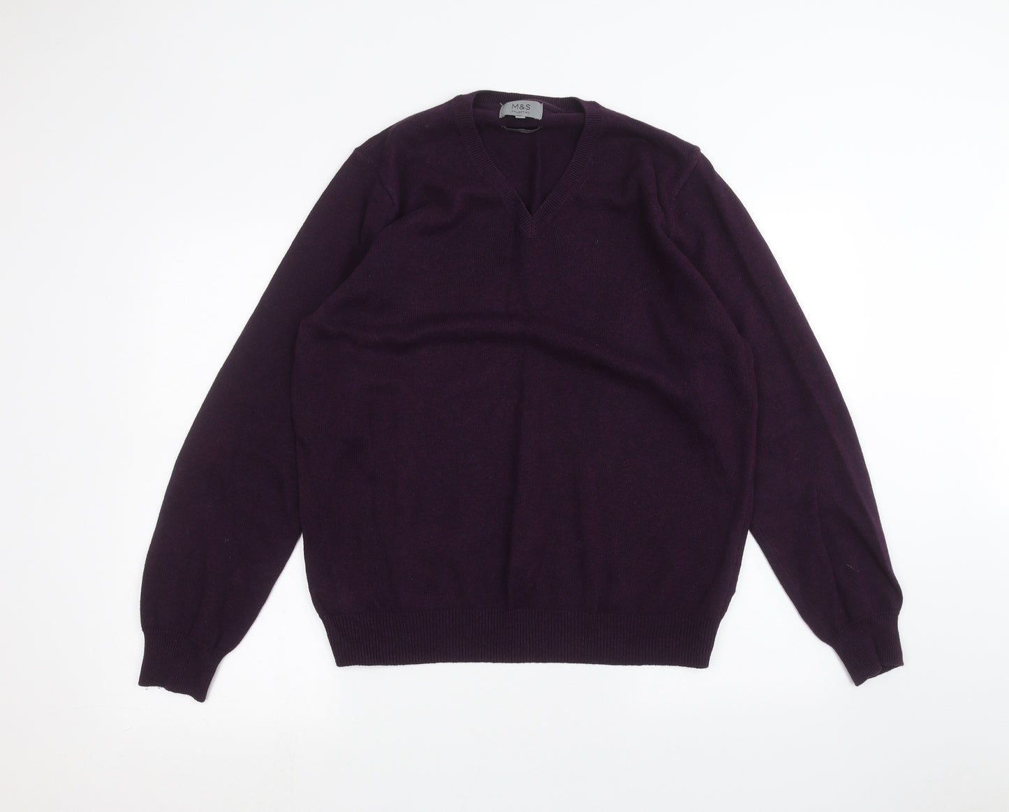 Marks and Spencer Mens Purple   Pullover Jumper Size L