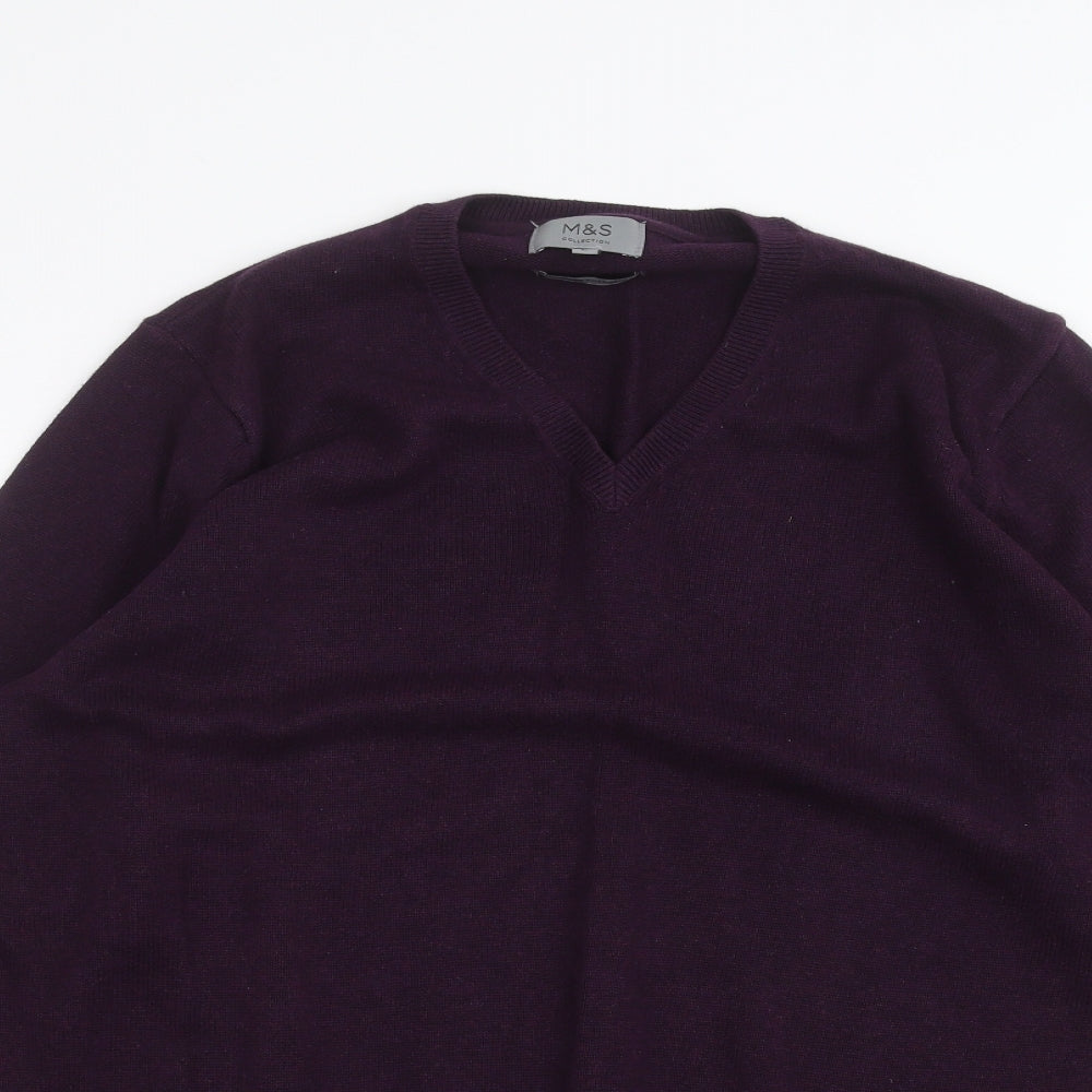 Marks and Spencer Mens Purple   Pullover Jumper Size L