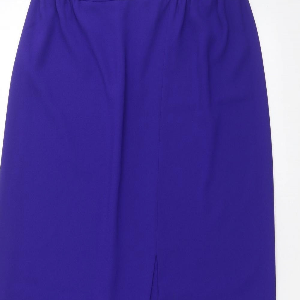 Frank Usher Womens Purple   A-Line Skirt Size 18