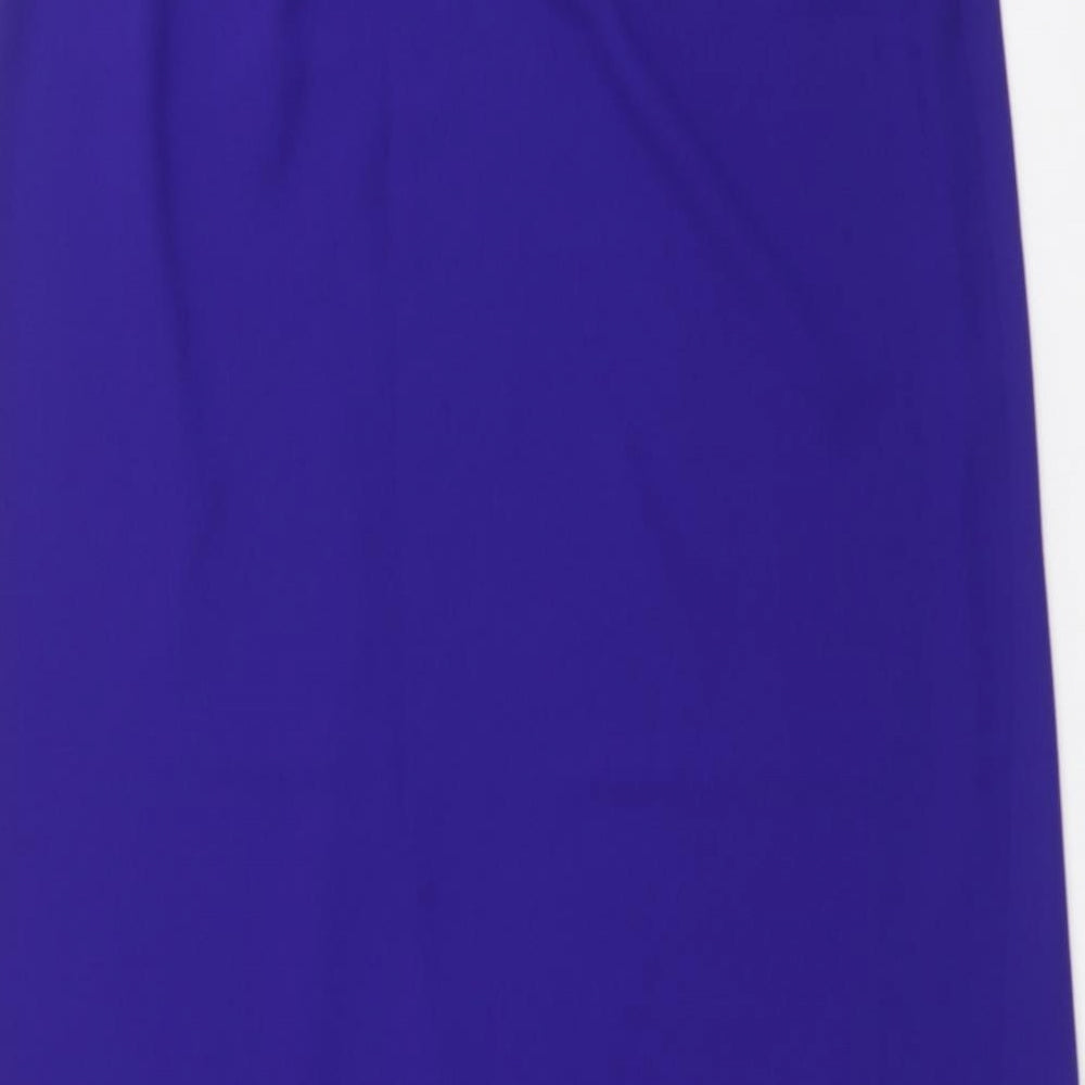 Frank Usher Womens Purple   A-Line Skirt Size 18