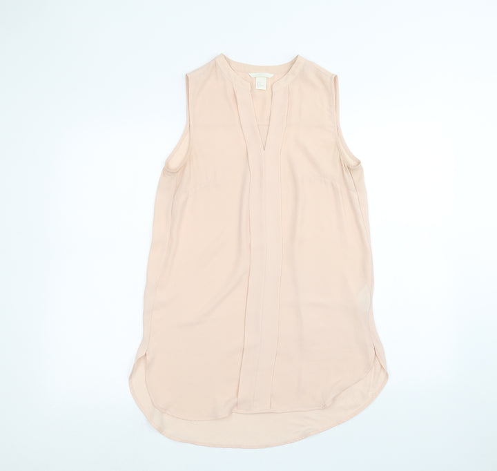 H&M Womens Pink Basic Button-Up Size 6
