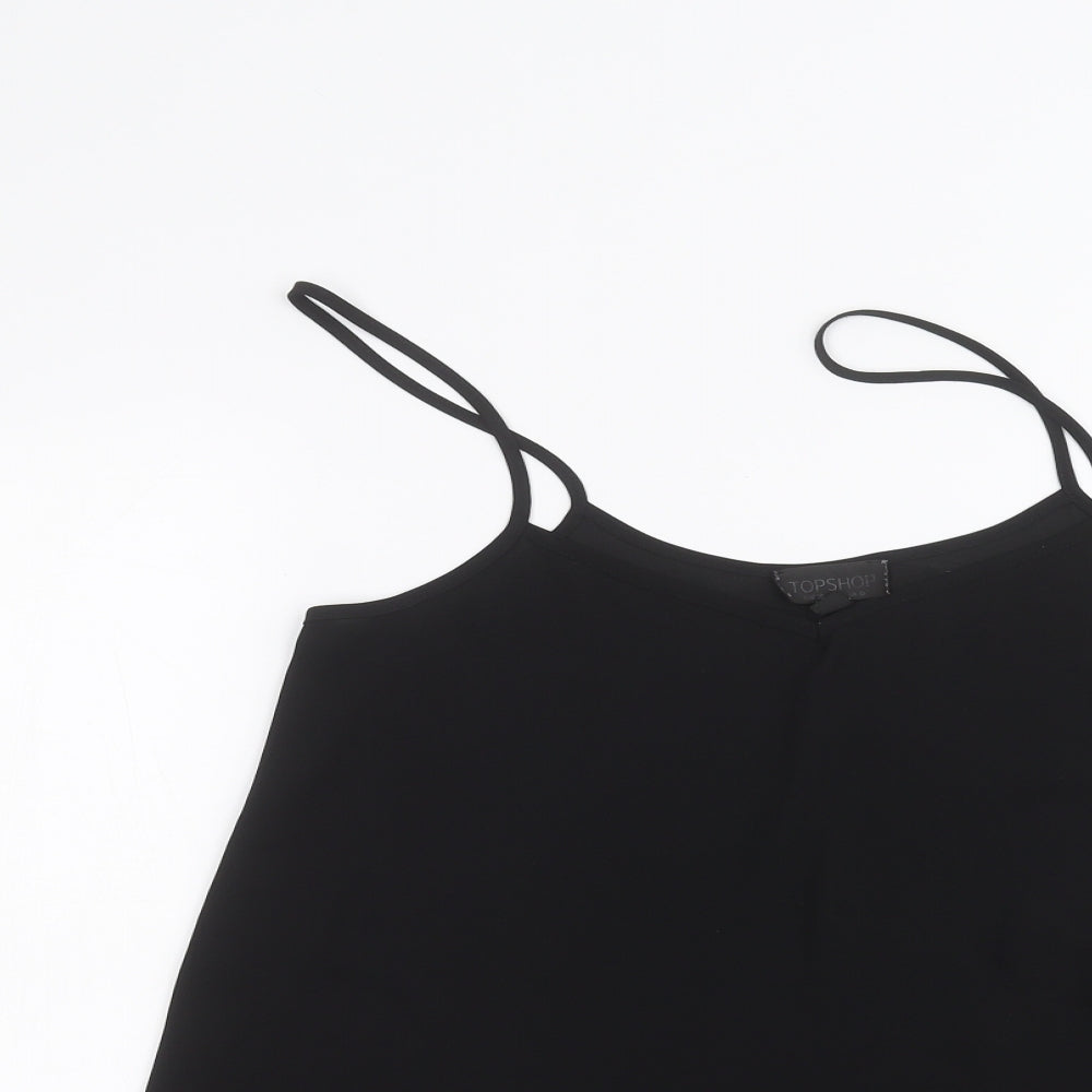 Topshop Womens Black   Basic Blouse Size 10