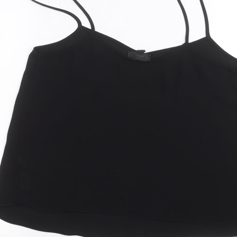 Topshop Womens Black   Basic Blouse Size 10