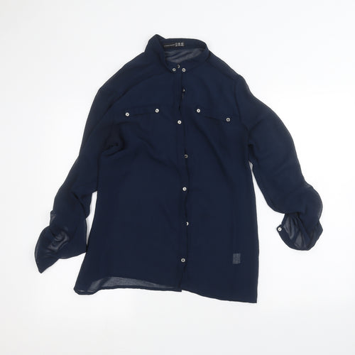 Atmosphere Womens Blue   Basic Button-Up Size 8
