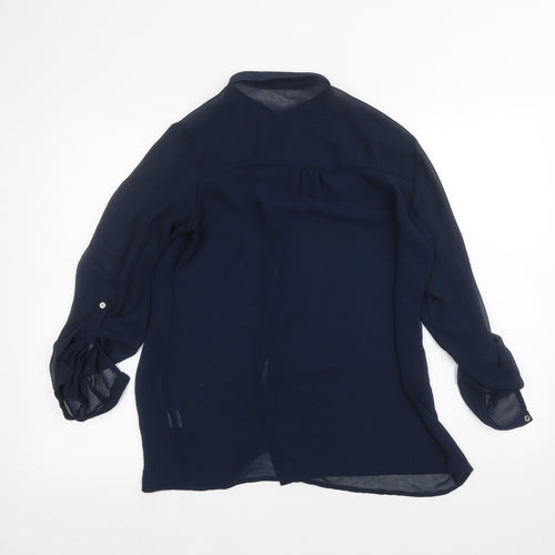 Atmosphere Womens Blue   Basic Button-Up Size 8