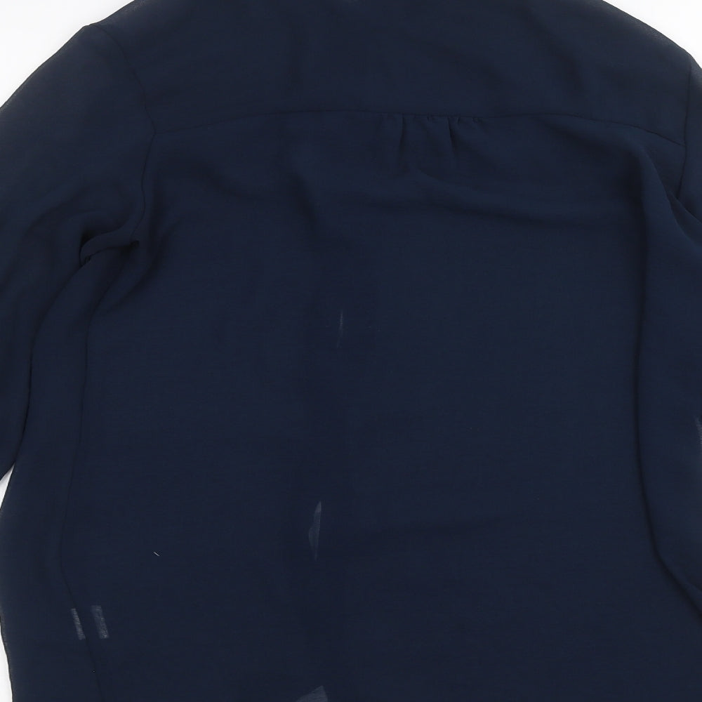 Atmosphere Womens Blue   Basic Button-Up Size 8