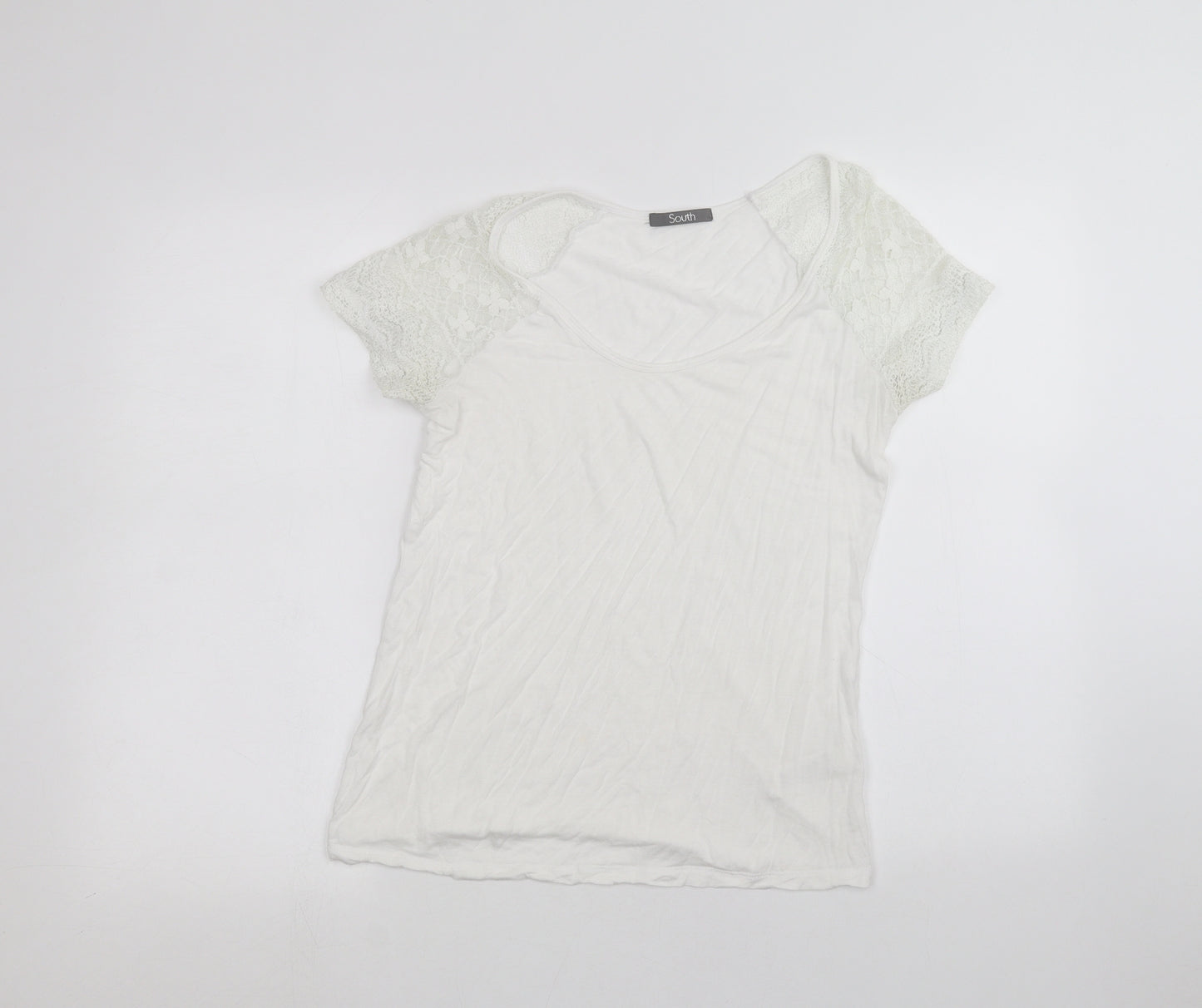 South Womens White   Basic T-Shirt Size 10