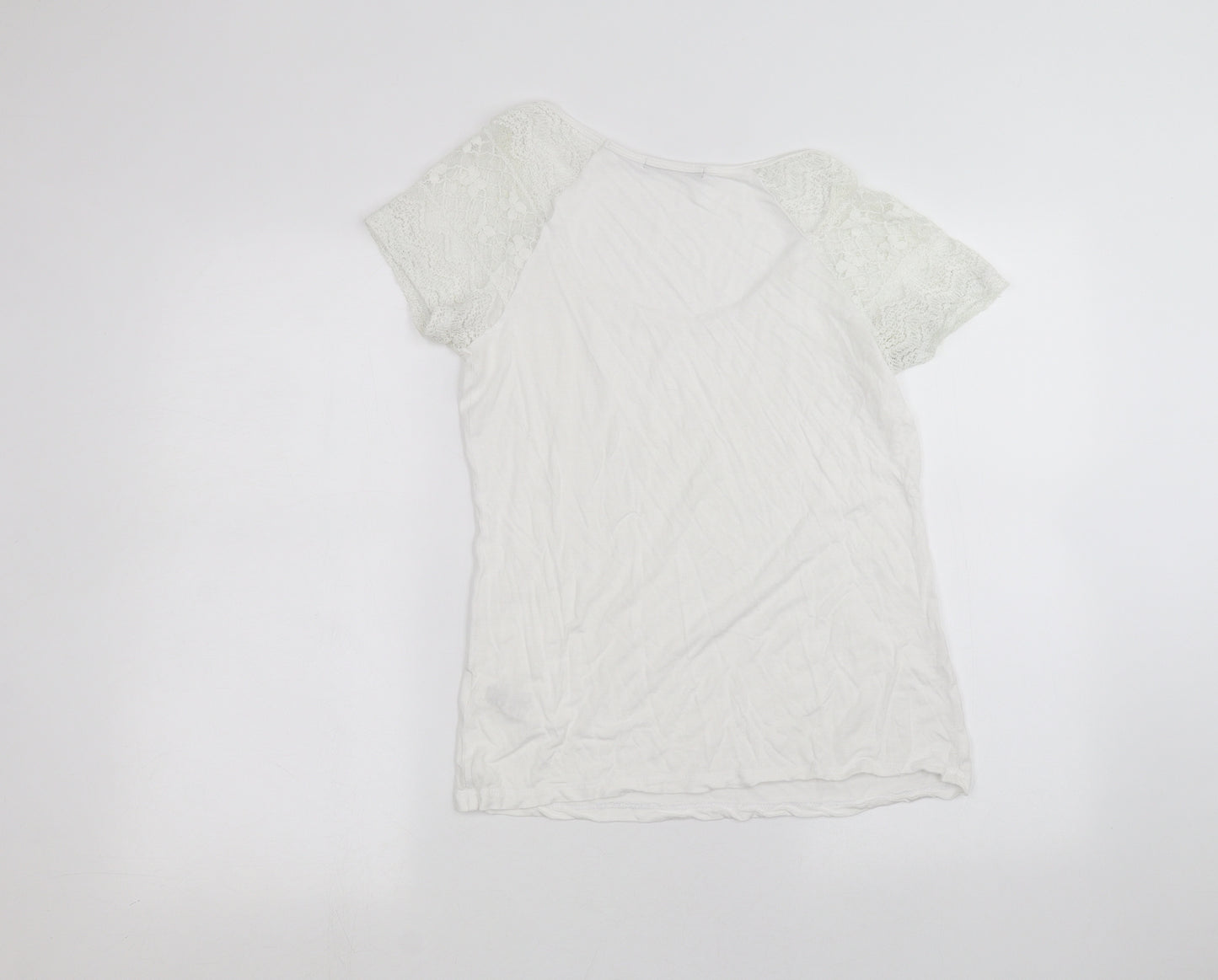 South Womens White   Basic T-Shirt Size 10