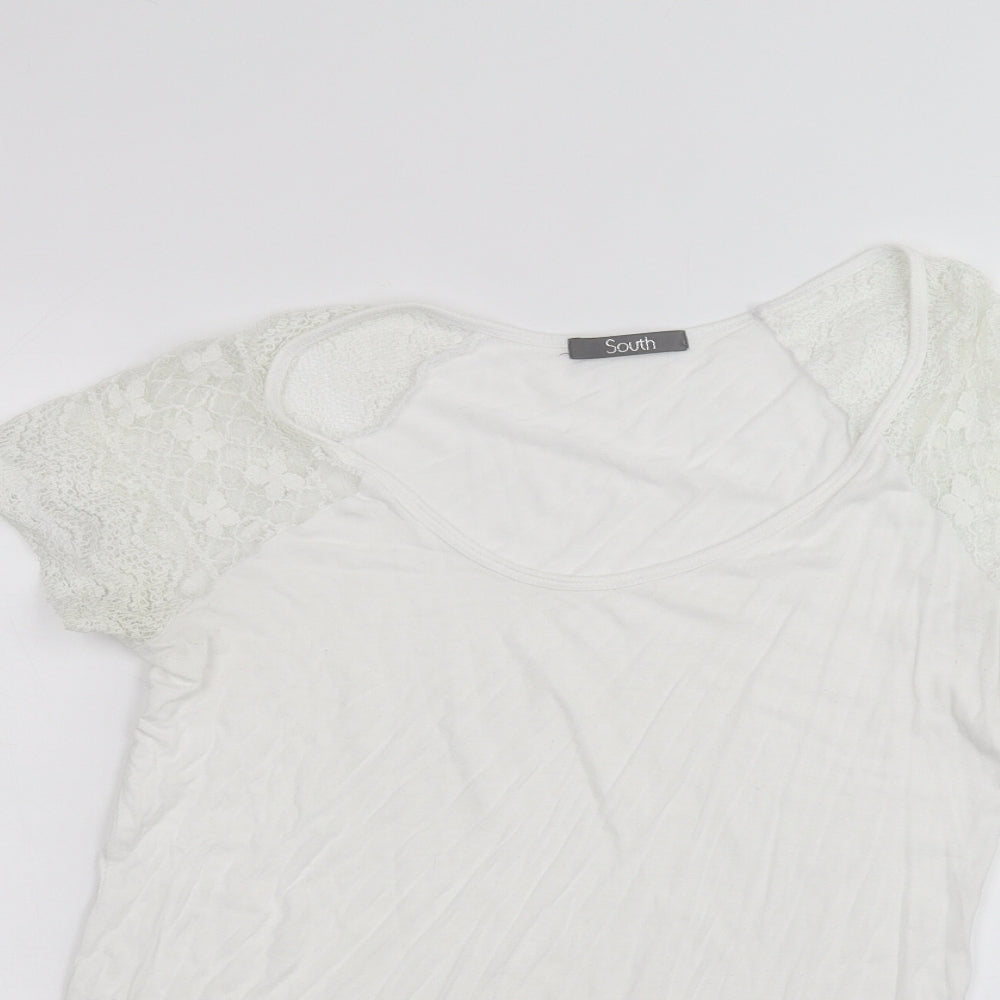 South Womens White   Basic T-Shirt Size 10