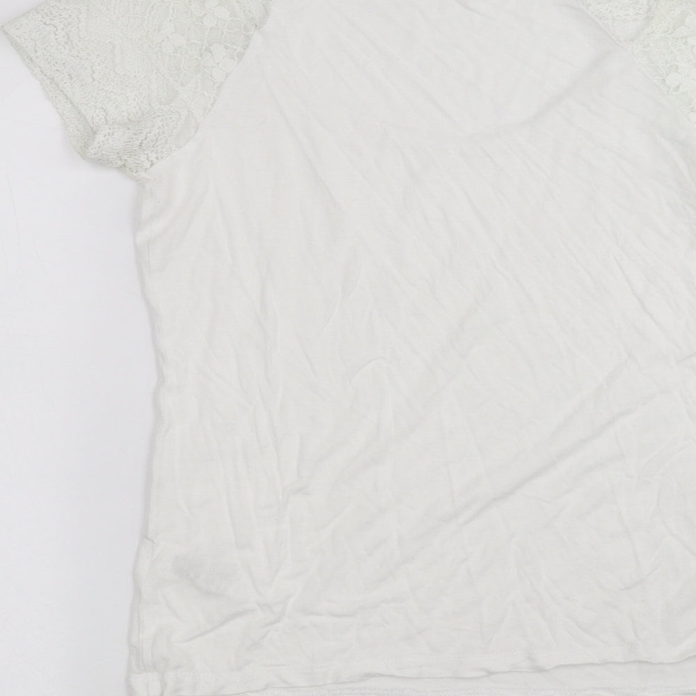 South Womens White   Basic T-Shirt Size 10