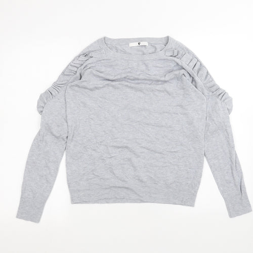 Very Womens Grey   Basic T-Shirt Size 10