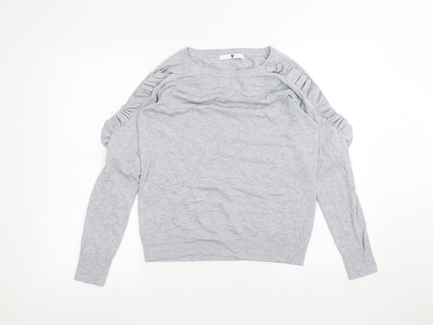 Very Womens Grey   Basic T-Shirt Size 10