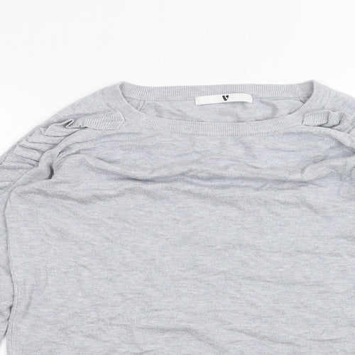 Very Womens Grey   Basic T-Shirt Size 10