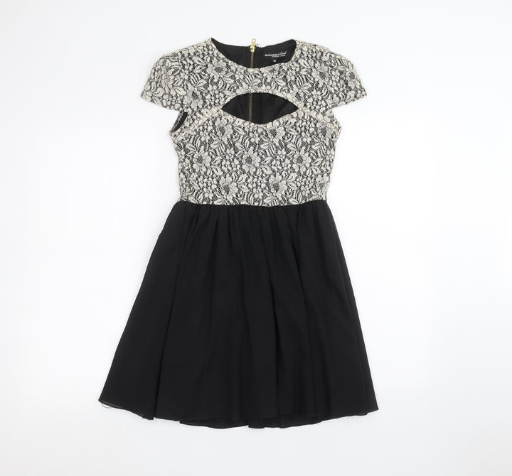 Missguided Womens Black A-Line Size 10