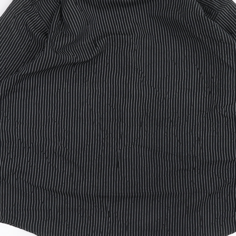 Soviet Mens Black Striped   Dress Shirt Size M
