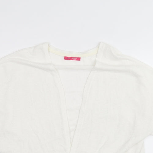 Young Dimension Girls White   Cardigan Jumper Size 9-10 Years