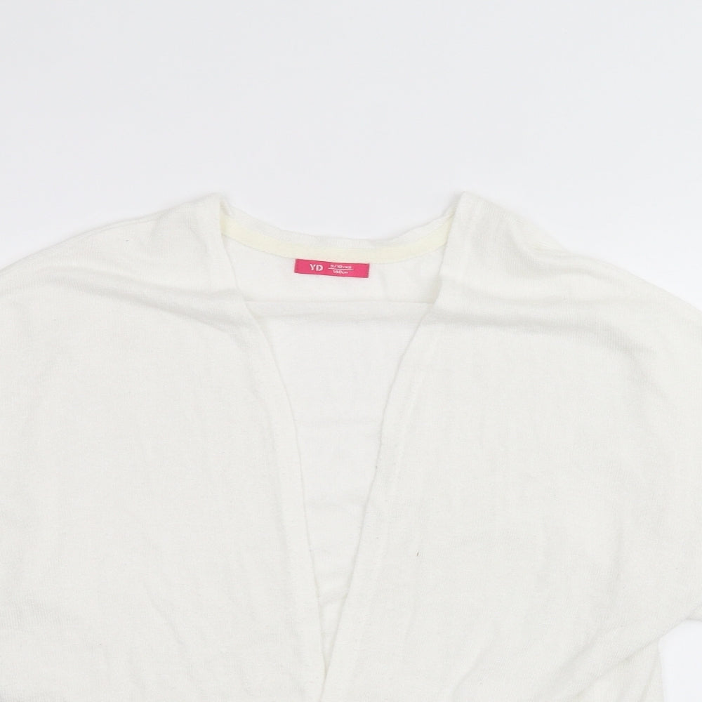 Young Dimension Girls White   Cardigan Jumper Size 9-10 Years