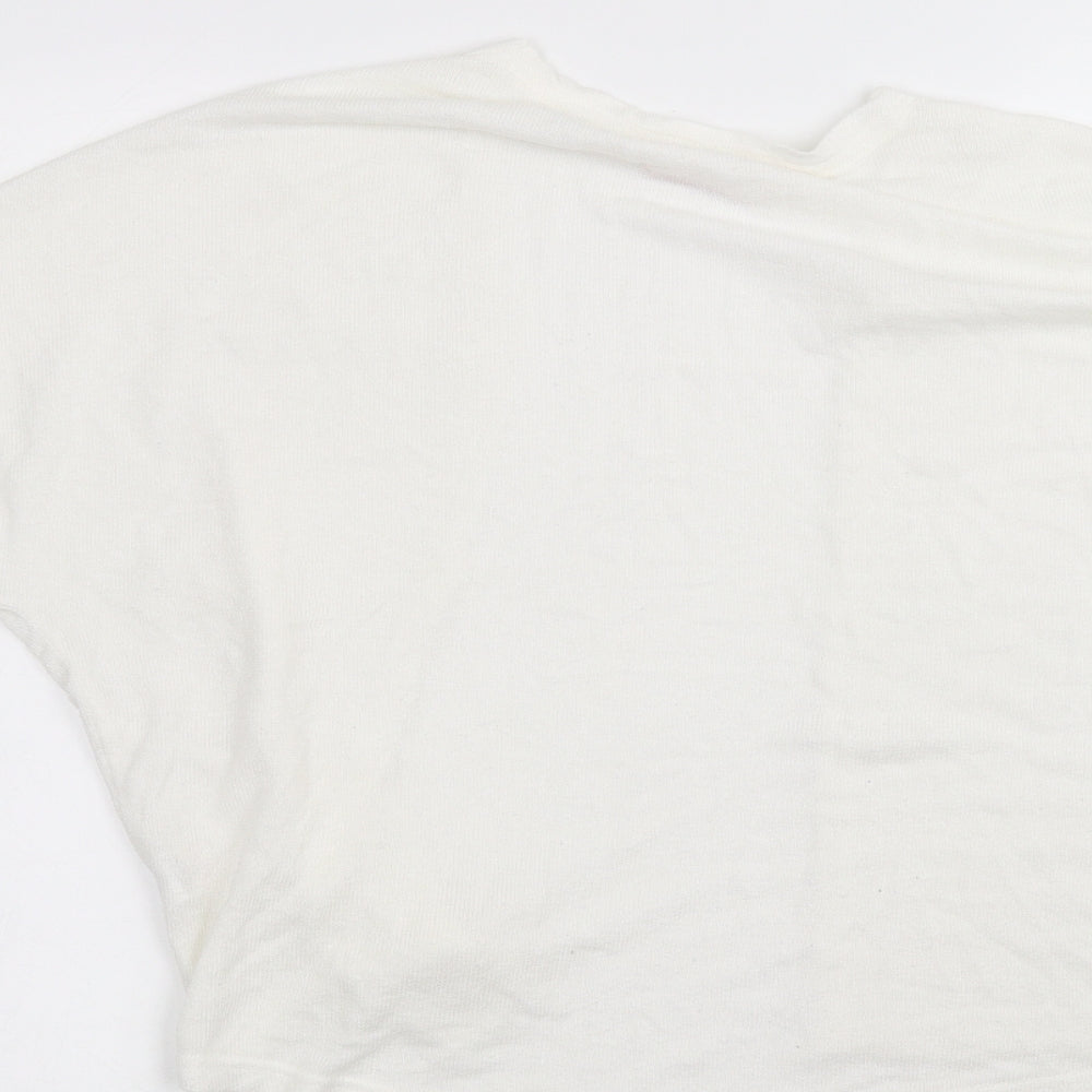 Young Dimension Girls White   Cardigan Jumper Size 9-10 Years