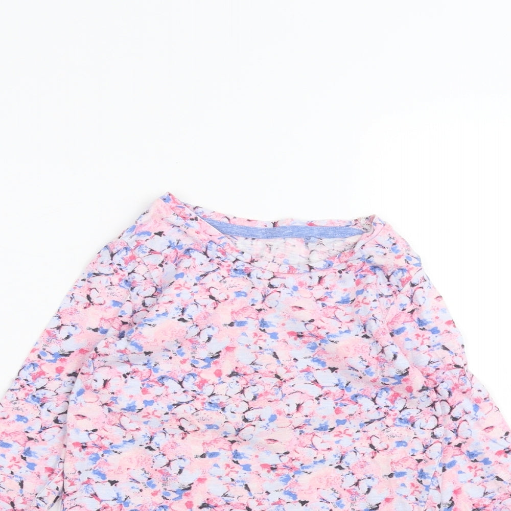 NEXT Girls Pink Floral  Basic T-Shirt Size 4 Years
