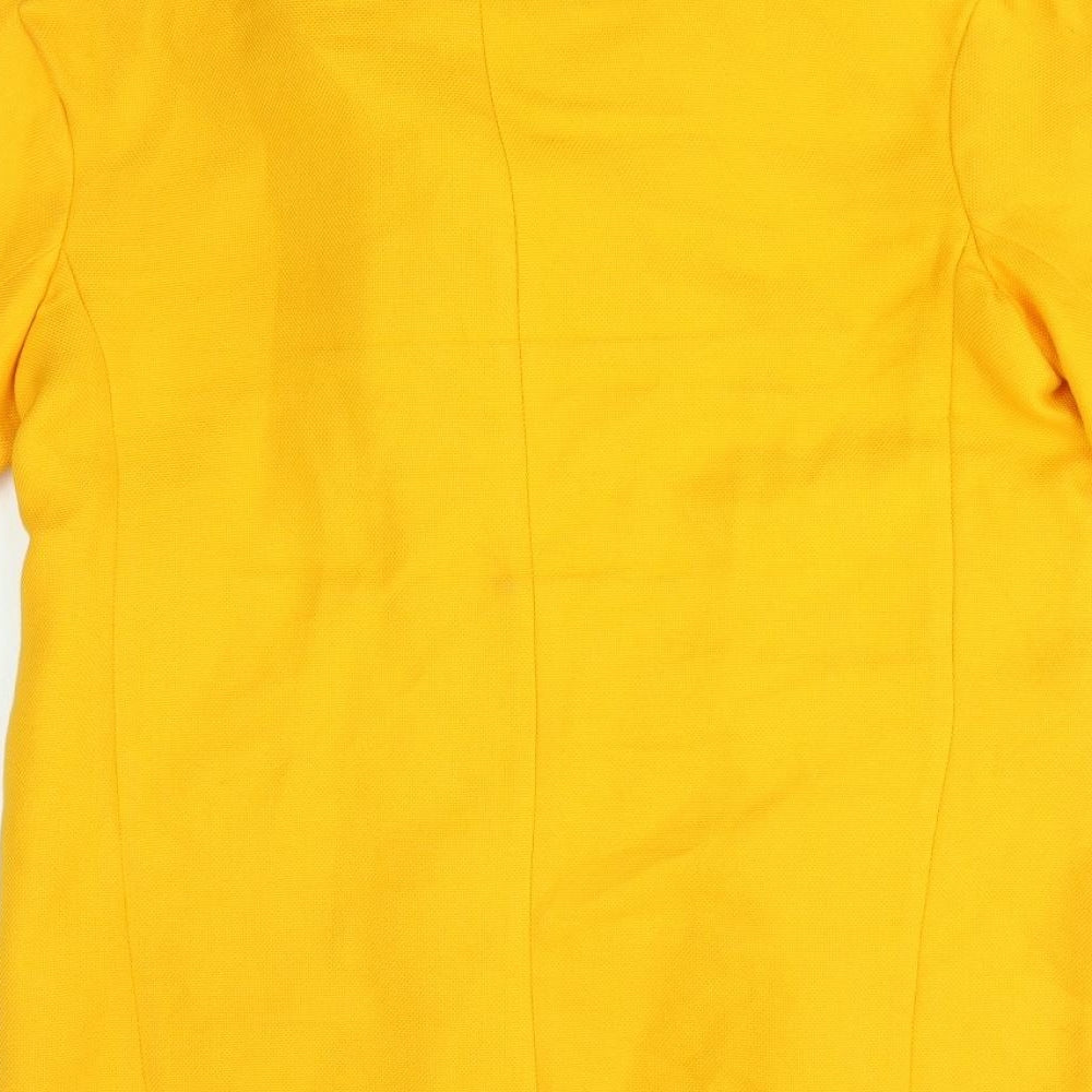 Zara Womens Yellow   Pea Coat Coat Size L