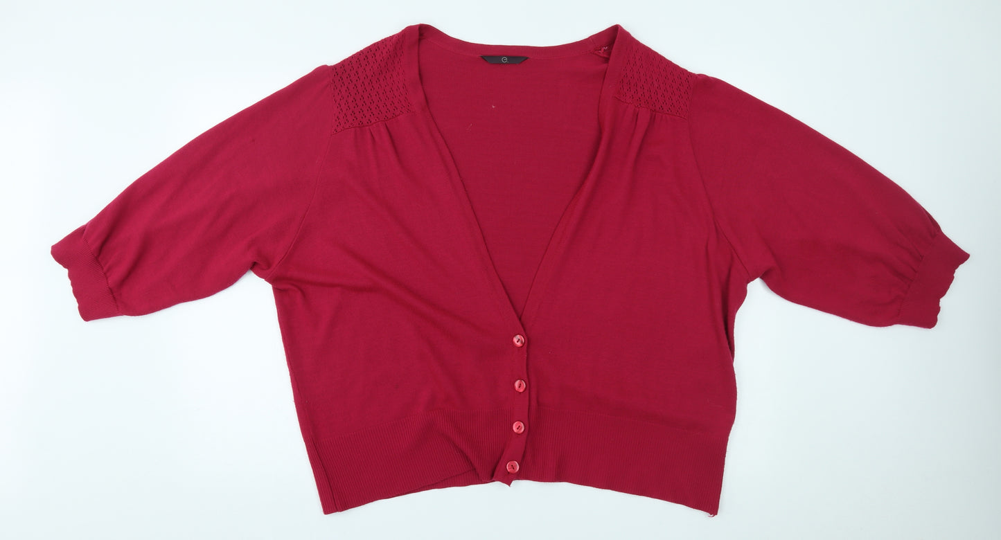 Evans Womens Pink   Cardigan Jumper Size 26