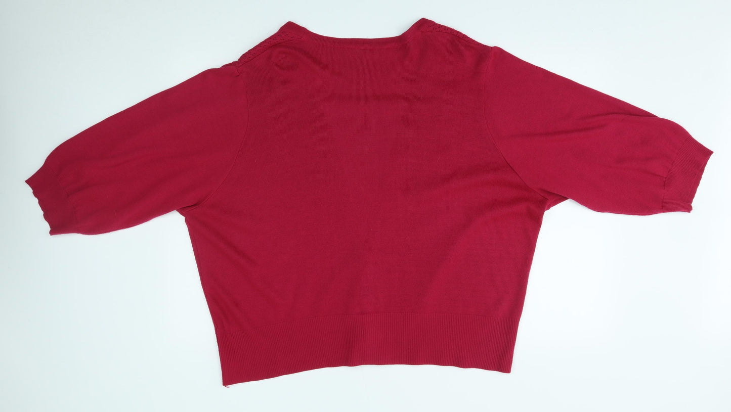 Evans Womens Pink   Cardigan Jumper Size 26