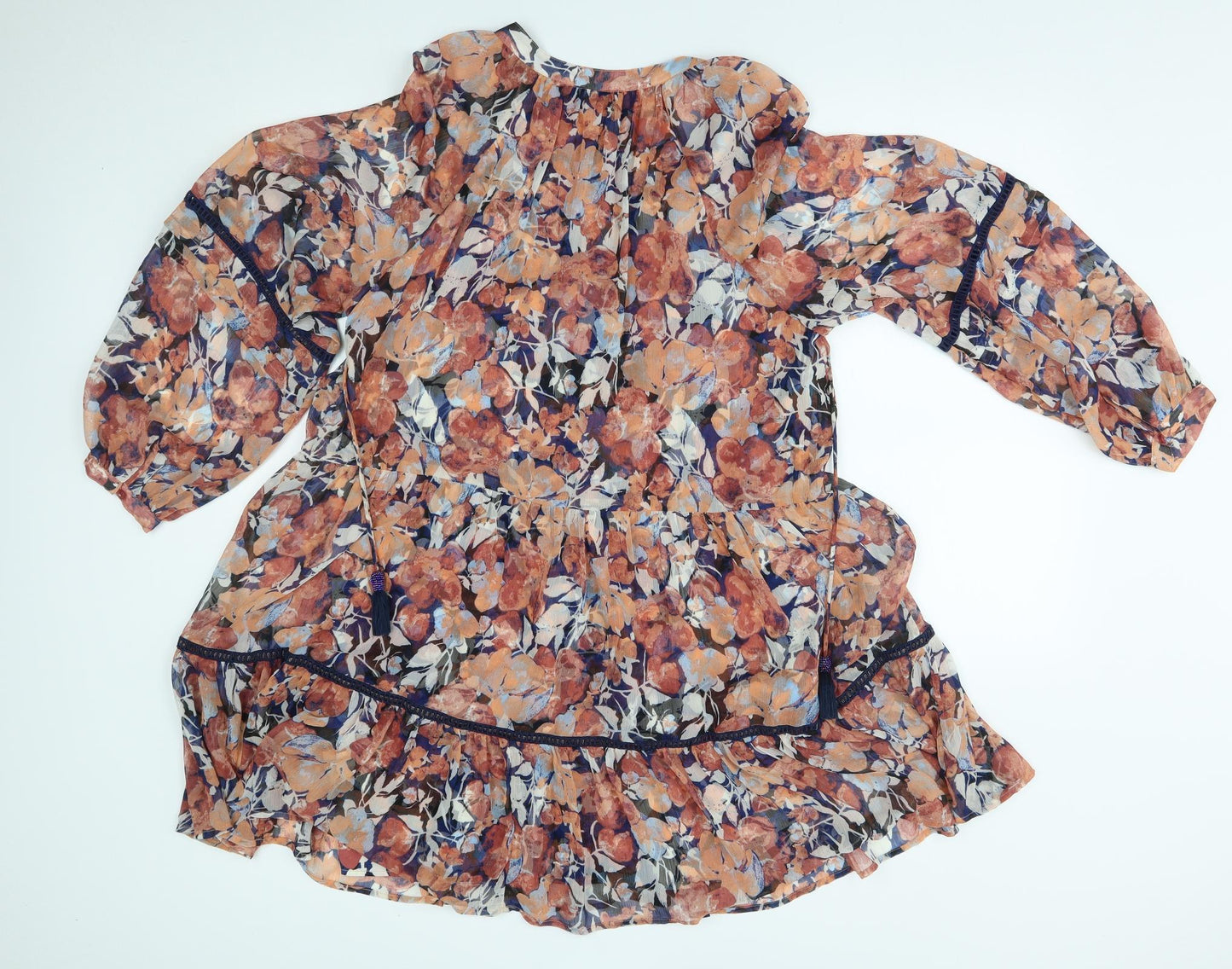 River Island Womens Beige Floral  A-Line  Size 12