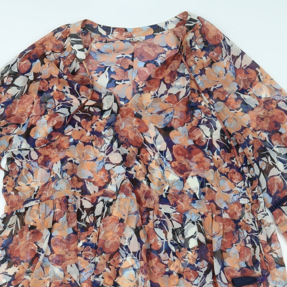 River Island Womens Beige Floral  A-Line  Size 12