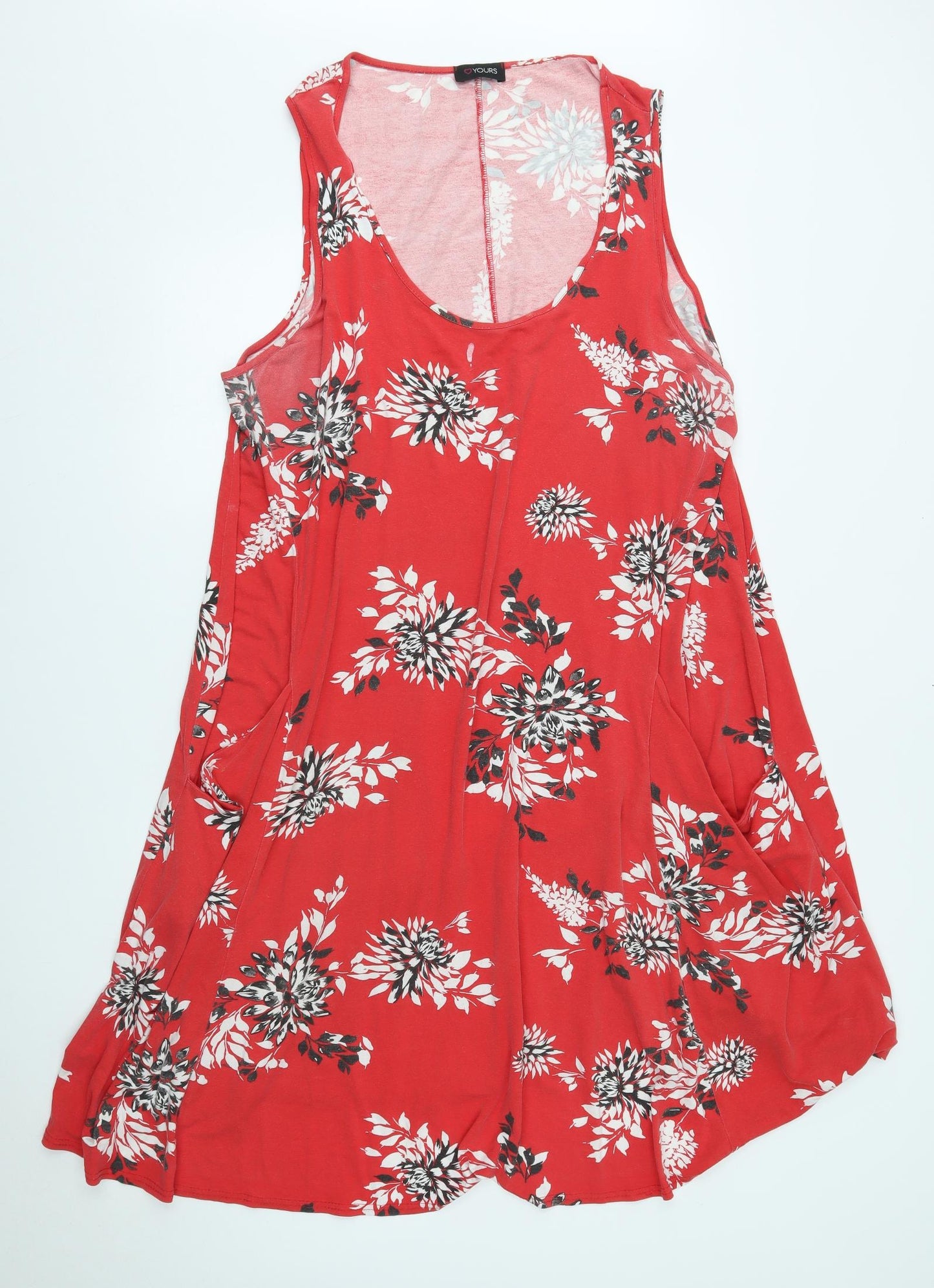 Yours Womens Red Floral  A-Line  Size 24