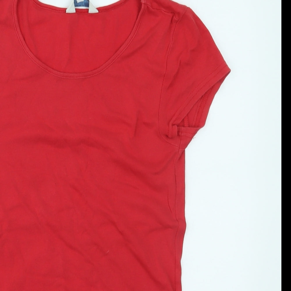 Peacocks Womens Red   Basic T-Shirt Size 10