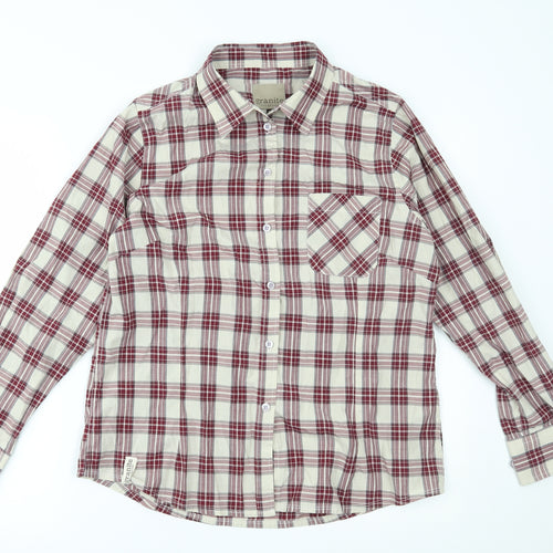 granite Womens Red Plaid  Basic Button-Up Size 12