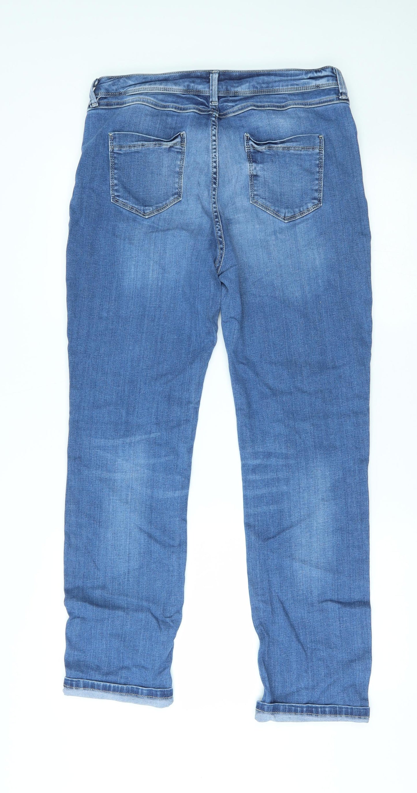 M&S Womens Blue   Straight Jeans Size 32 in L28 in