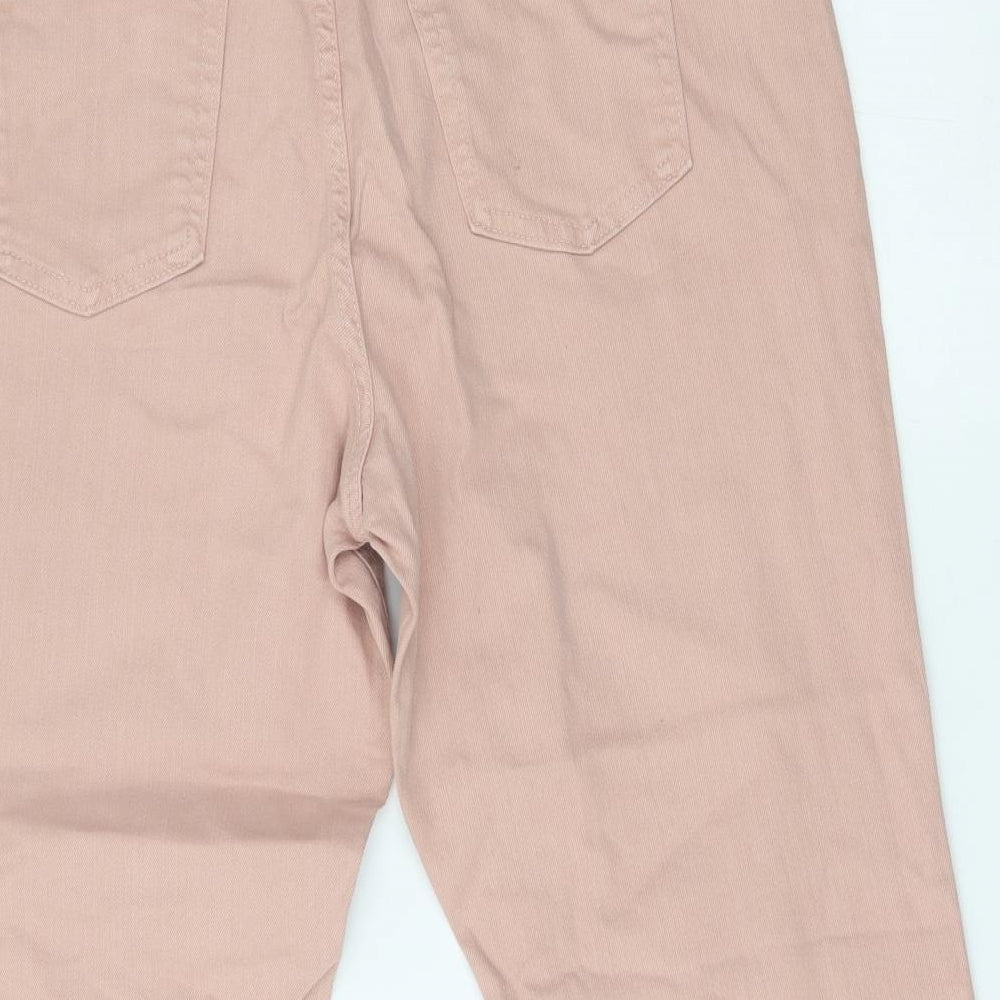 M&S Womens Pink   Cropped Jeans Size 14 L20 in